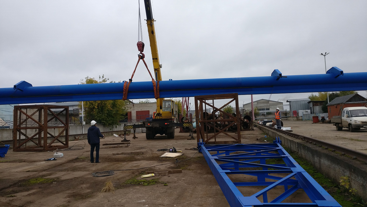 Кран козловой однобалочный с трубным мостом